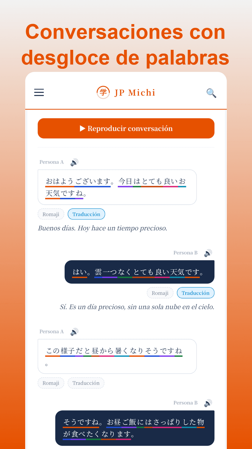 Práctica de Conversación screenshot